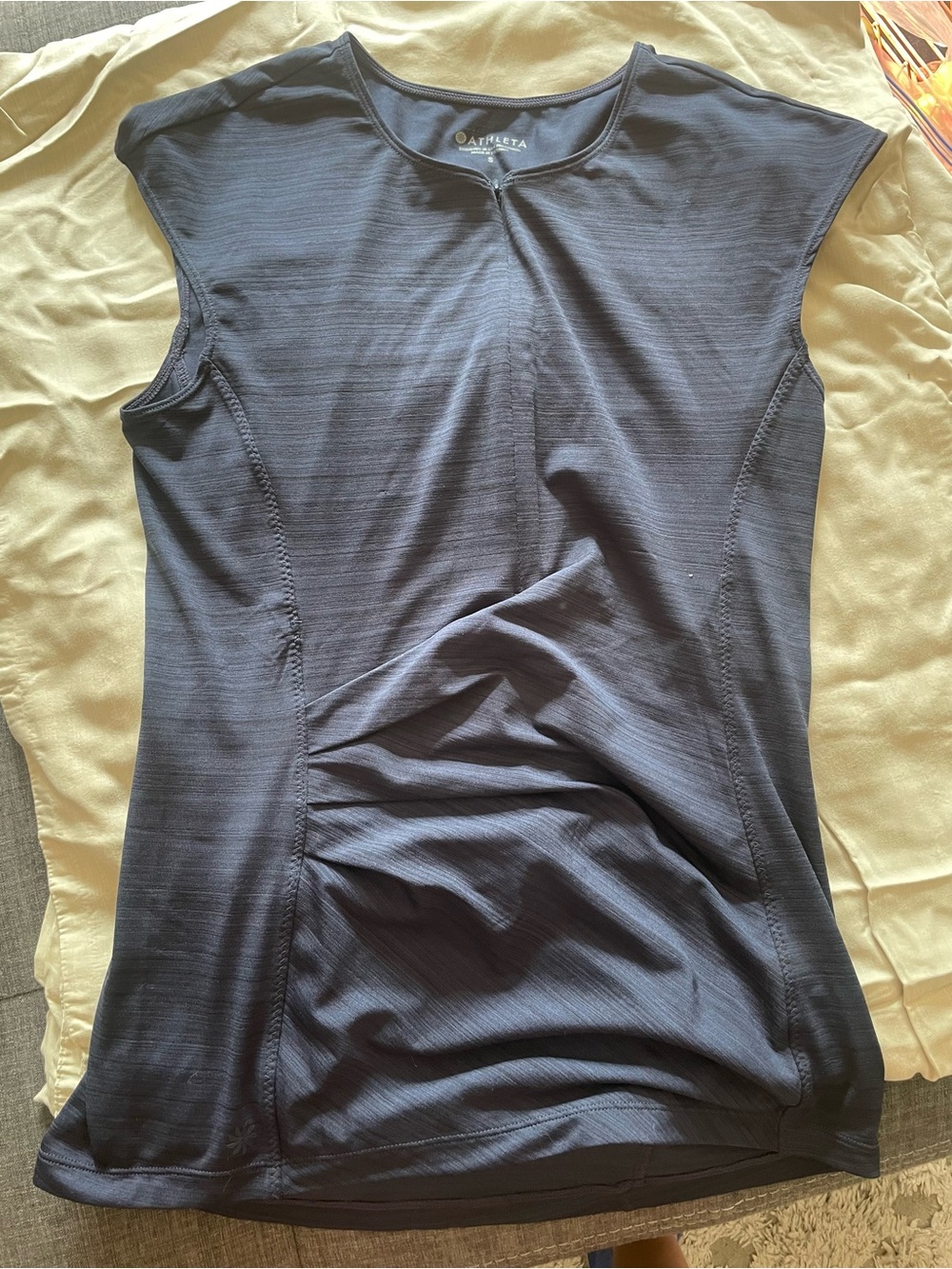Athleta Navy Blue Sleeveless Athletic Top